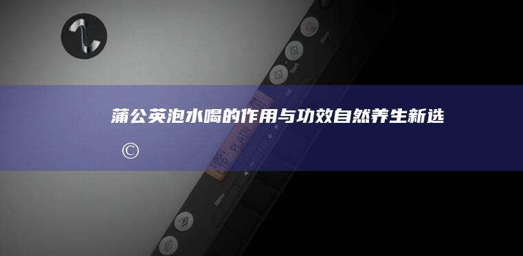 蒲公英泡水喝的作用与功效：自然养生新选择